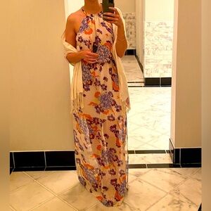 Michael Stars size medium watercolor dress summer cocktail wedding Maxi